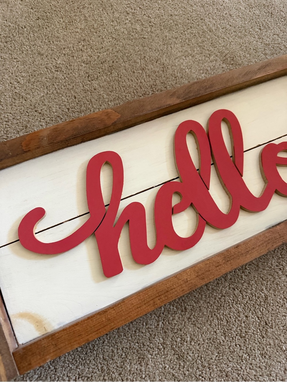 Wooden Hello Decor Sign